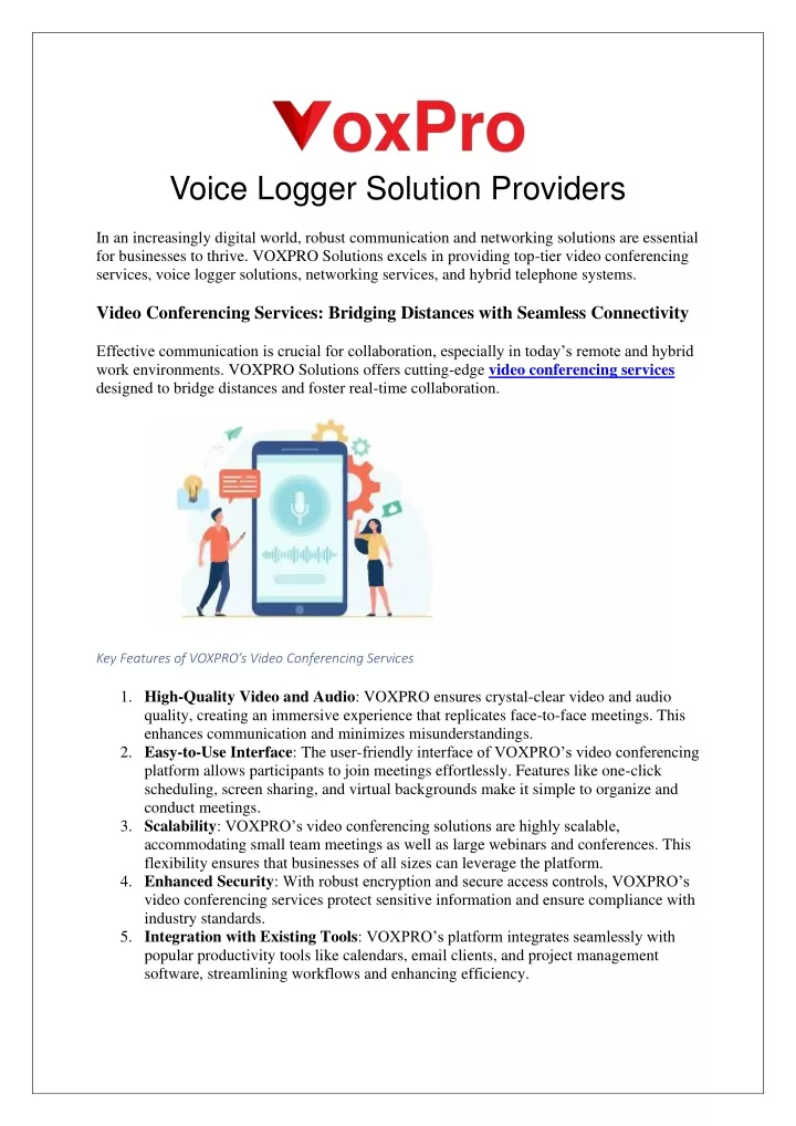 voice logger solution providers