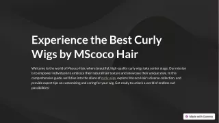 Experience the Best Curly Wigs by MScoco Hair