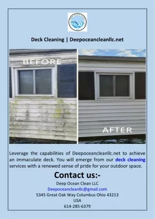 Deck Cleaning  Deepoceancleanllc.net