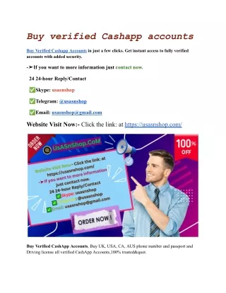 Buy verified Cashapp accounts