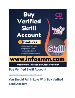 Buy Verified Skrill Account