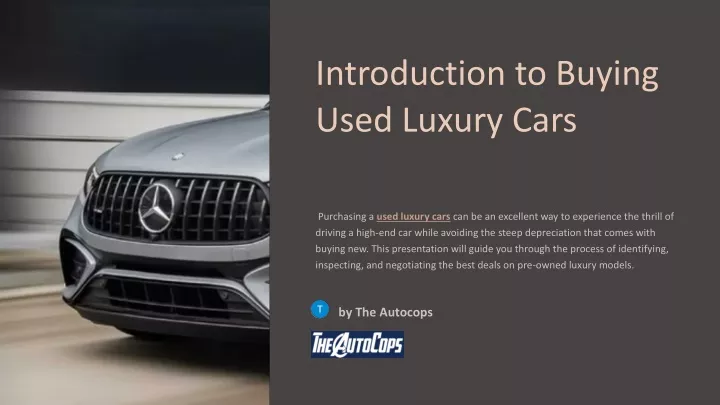 introduction to buying used luxury cars