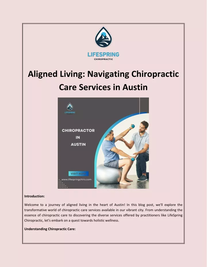 aligned living navigating chiropractic care