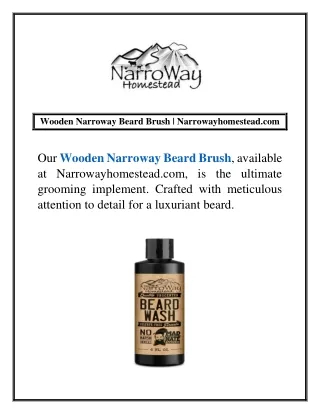Wooden Narroway Beard Brush | Narrowayhomestead.com