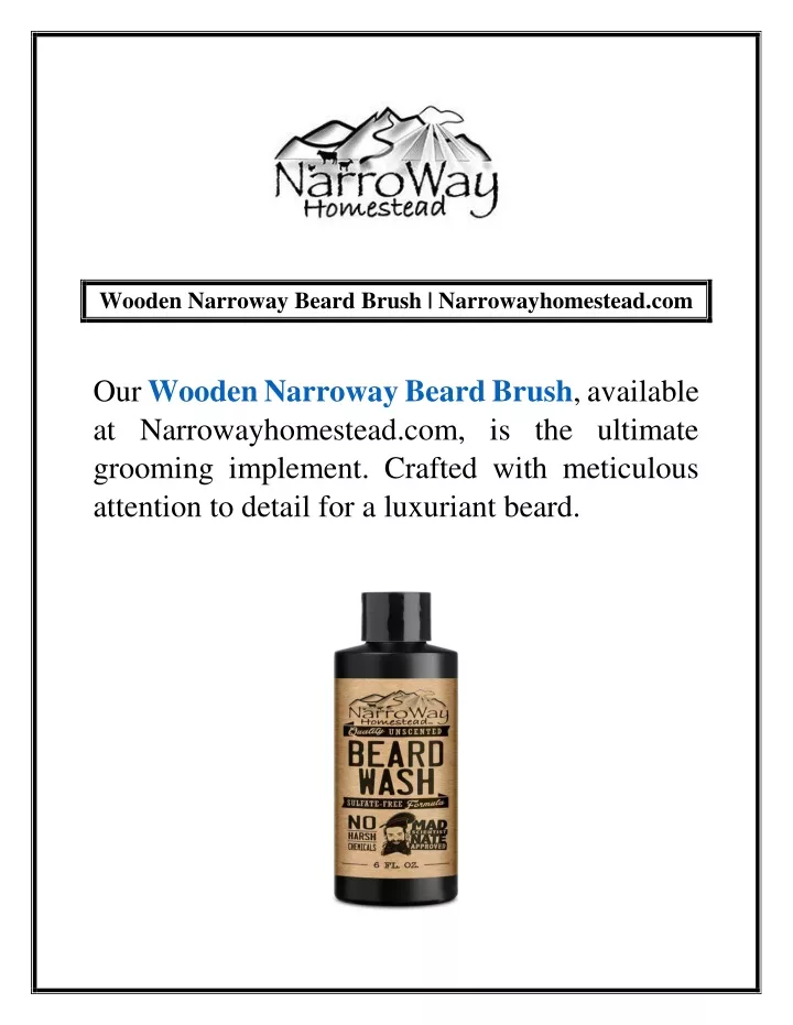 wooden narroway beard brush narrowayhomestead com