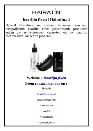 haarlijn fixen  Hairatin.nl