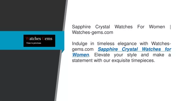 sapphire crystal watches for women watches gems