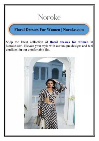 Floral Dresses For Women Noroke.com