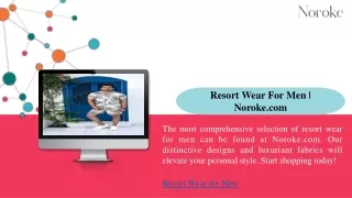 Resort Wear For Men Noroke.com