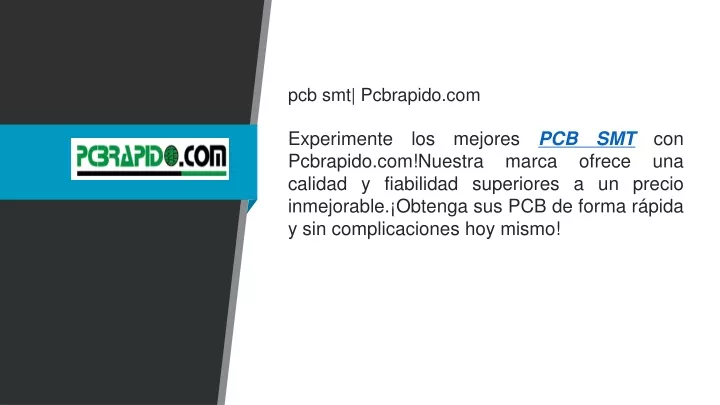 pcb smt pcbrapido com experimente los mejores