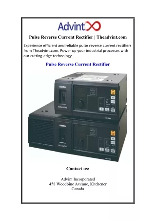 Pulse Reverse Current Rectifier | Theadvint.com