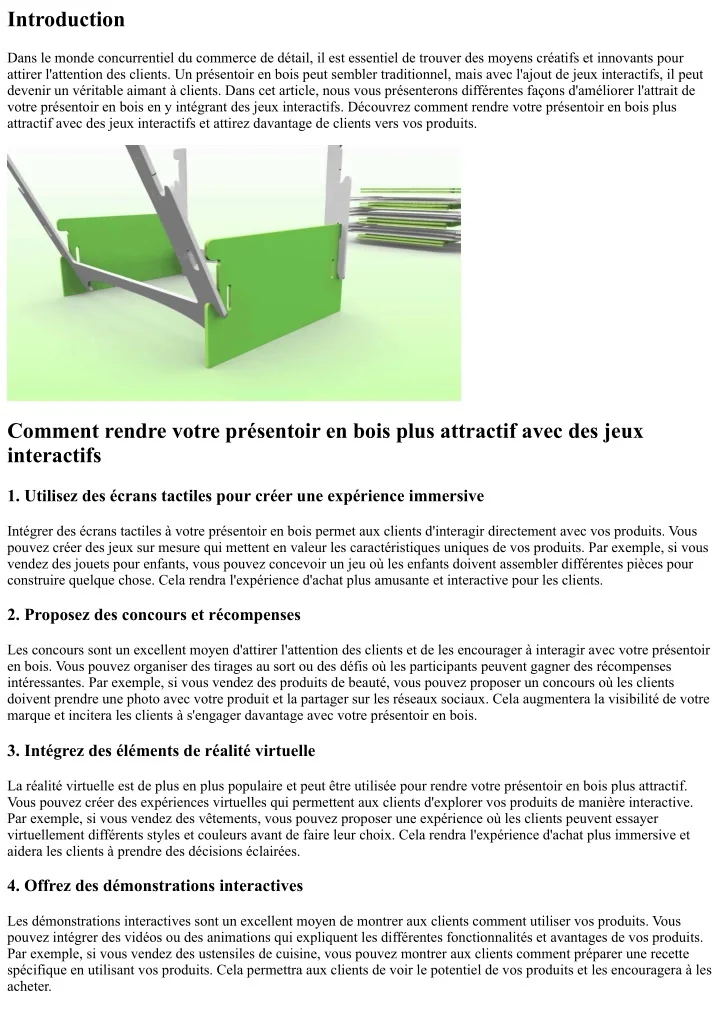 PPT - Comment rendre votre présentoir en bois plus attractif avec des ...