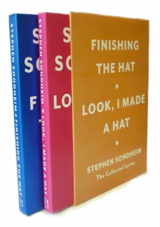 read❤ Hat Box: The Collected Lyrics of Stephen Sondheim: A Box Set