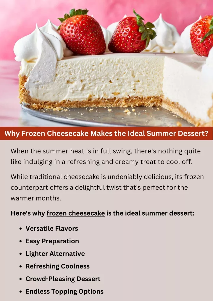 why frozen cheesecake makes the ideal summer