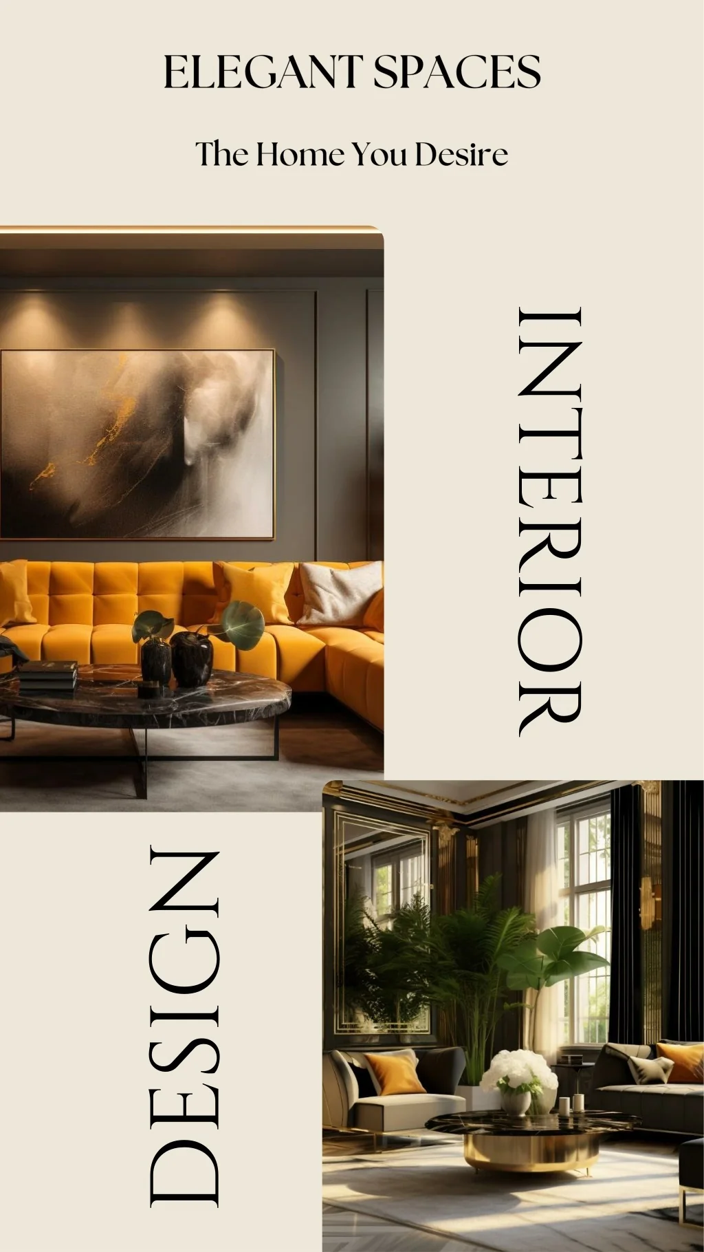 Illustration of Space Interior Design Blending With Elegance