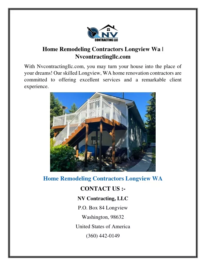 home remodeling contractors longview