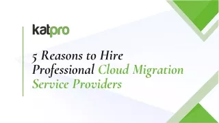 5 Reasons to Hire Professional Cloud Migration Service Providers
