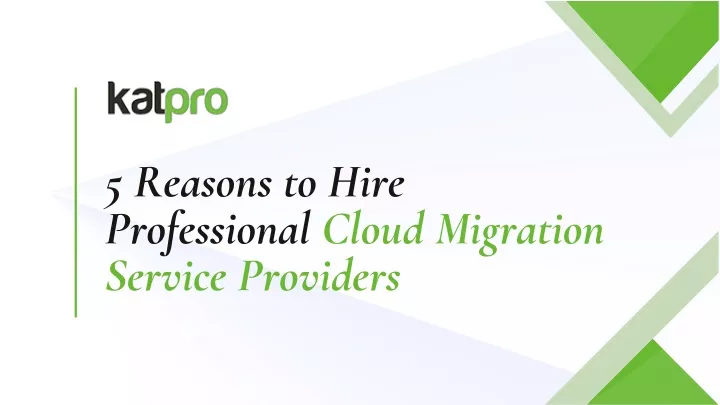 5 reasons to hire professional cloud migration