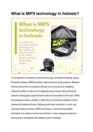 MIPS Technology Explained What It Means for Your Helmet’s Safety