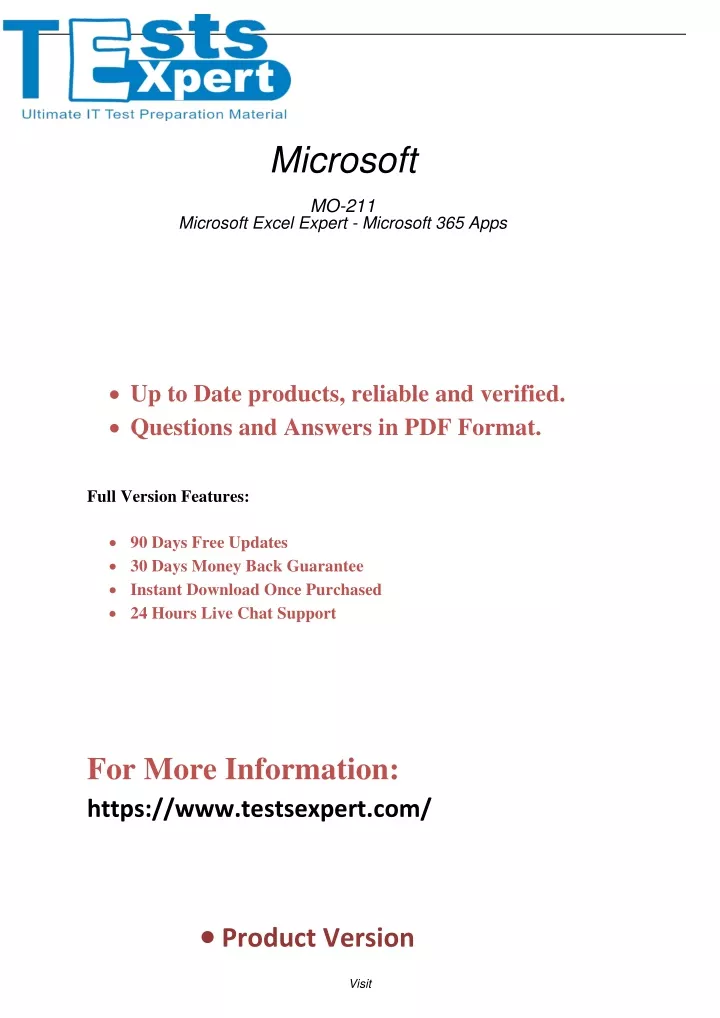 PPT - Ace Microsoft Excel Expert MO-211 Exam Power Your Success ...