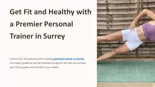 Get Fit and Healthy with a Premier Personal Trainer in Surrey