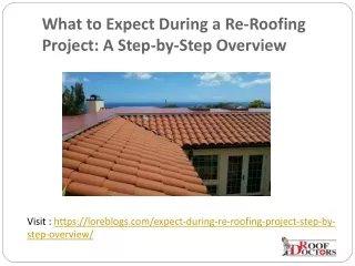 What to Expect During a Re-Roofing Project: A Step-by-Step Overview