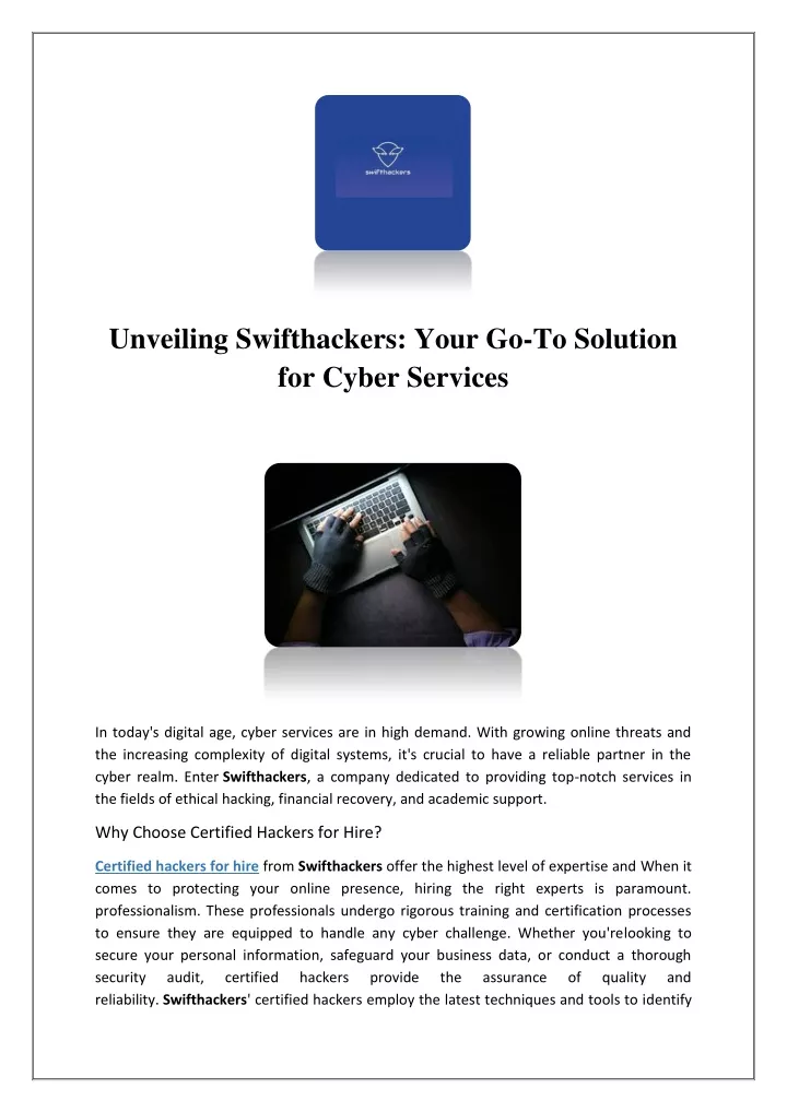 unveiling swifthackers your go to solution