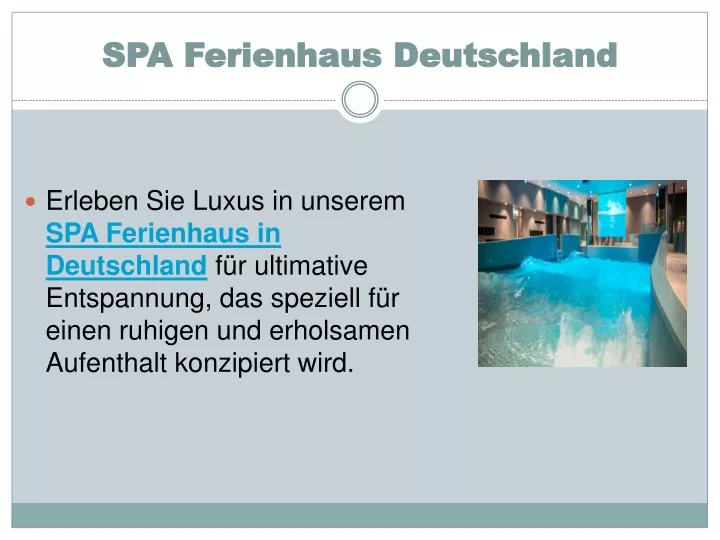 spa ferienhaus deutschland