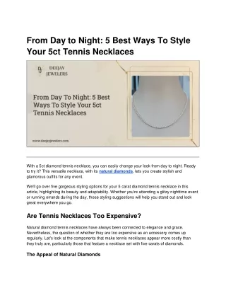 From Day to Night_ 5 Best Ways To Style Your 5ct Tennis Necklaces (1)