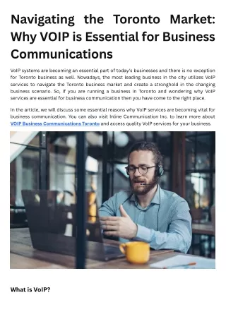 Navigating the Toronto Market Why VOIP is Essential for Business Communications