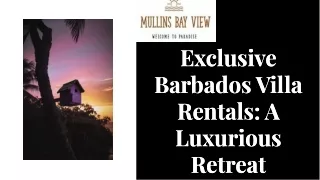 Barbados Villa Rental