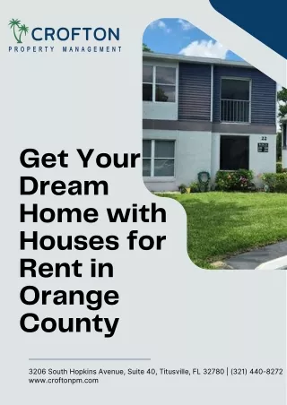 Find Your Dream Rental Home in Orange County