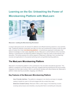 learning on the go unleashing the power of