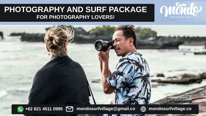 photography and surf package