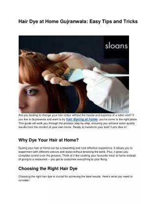 hair dye at home gujranwala easy tips and tricks