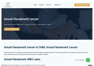 Sexual Harassment Lawyer in Delhi