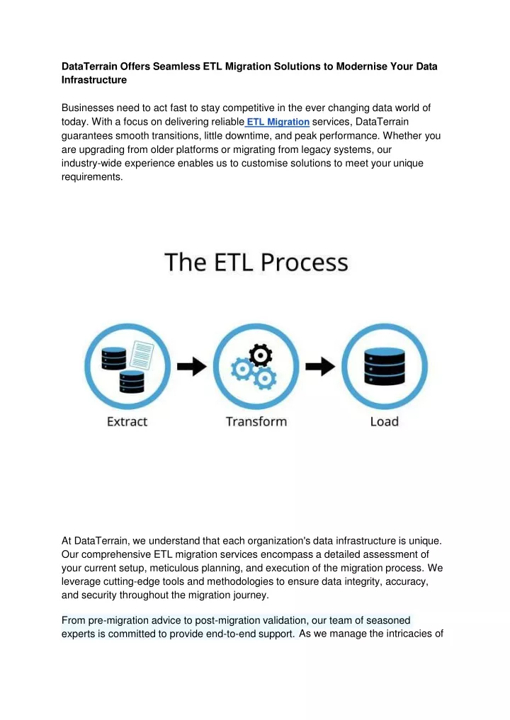 dataterrain offers seamless etl migration