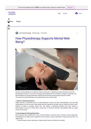 How Physiotherapy Supports Mental Well-Being