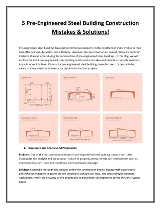 5 Pre-Engineered Steel Building Construction Mistakes & Solutions!