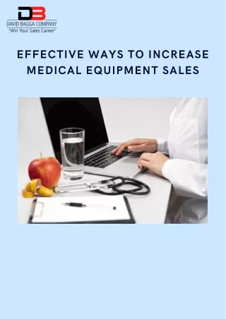 Medical Equipment Sales Specializing in Medical Software Sales