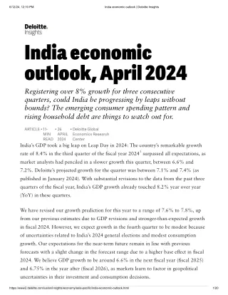 India economic outlook _ Deloitte Insights