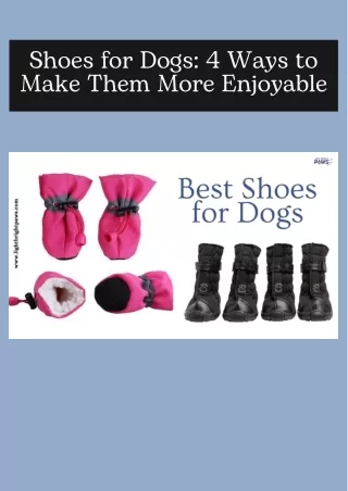 Shoes for Dogs: 4 Ways to Make Them More Enjoyable