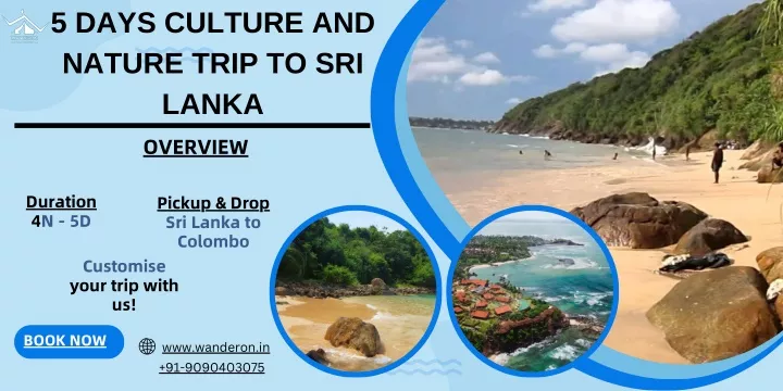 5 days culture and nature trip to sri lanka