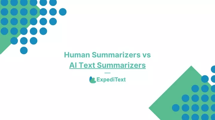 human summarizers vs ai text summarizers