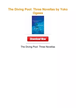 The Diving Pool: Three Novellas by Yoko Ogawa