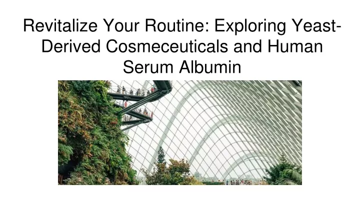 revitalize your routine exploring yeast derived cosmeceuticals and human serum albumin