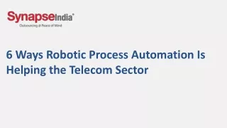 Transform Telecom Operations with RPA Solutions