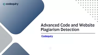 Website Code Plagiarism Checker By Codequiry