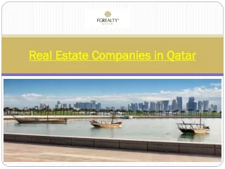 Real Estate Companies in Qatar