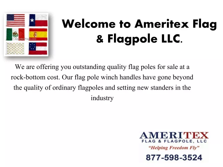 welcome to ameritex flag flagpole llc